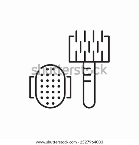 cat pet brushes icon sign vector