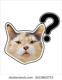 cat pet face icon vector design of real cat