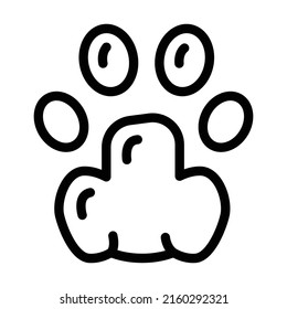 cat pet hoof print line icon vector. cat pet hoof print sign. isolated contour symbol black illustration