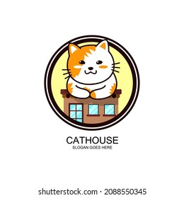 imagen vectorial del logotipo de mascota de gato