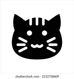 Cat pet icon vector graphic illustration