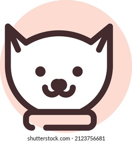 Cat pet, illustration, vector on a white background.