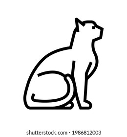 cat pet line icon vector. cat pet sign. isolated contour symbol black illustration