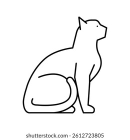 cat pet line icon vector. cat pet sign. isolated contour symbol black illustration