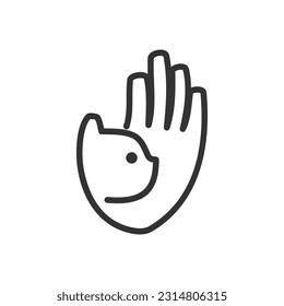 cat pet logo template. Icon Illustration Brand Identity. Isolated and flat illustration. Vector graphic