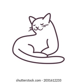 icono del estilo de línea descendente de mascota