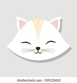 cat pet related icon image vector illustration design 