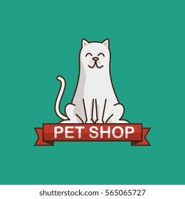 cat pet shop icon