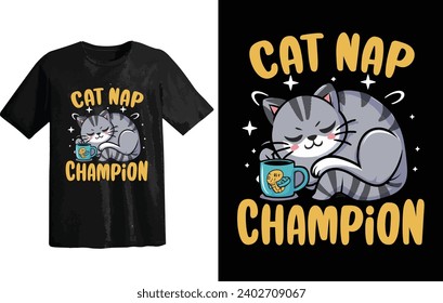 Cat Pet T-shirt design vector 