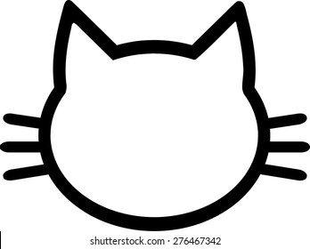 Cat pictogram head