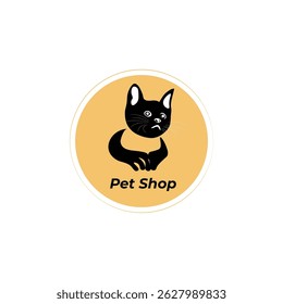 Cat pictorial mark logo design
