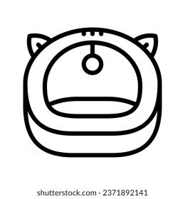 Cat pillow icon set style collection in line, solid, flat, flat line style on white background