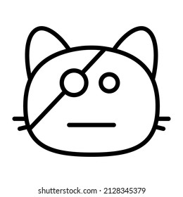 cat pirate Line Black Icon Design