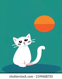 Katze, die zu Hause mit Ball spielt