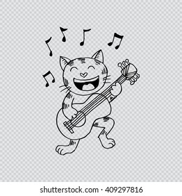  cat playing a guitar