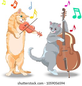 Cat playing music