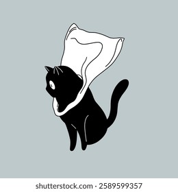Cat Playing with Plastic Bag