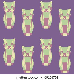 Cat Polygon Vector. Abstract polygonal colorful geometric triangle cats pattern background for use in design