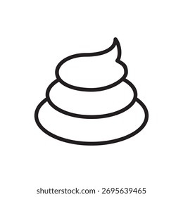 Plantilla de ilustración de diseño de Vector de icono de caca de gato en estilo de moda