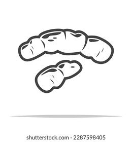 Cat poop hoop Symbol transparent Vektorgrafik einzeln