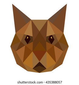 Cat portrait low poly