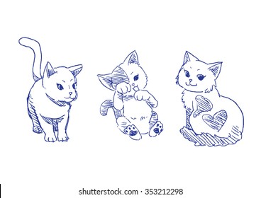 cat pose drawing