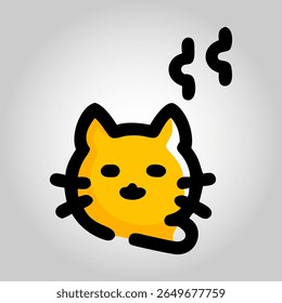 Cat pose set. cute feline silhouette positions. stretching, sleeping, playing, meowing vector icons.