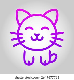 Cat pose set. cute feline silhouette positions. stretching, sleeping, playing, meowing vector icons.