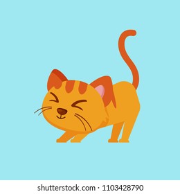 Cat Poses Cartoon Illustration