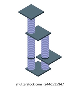 Cat post icon isometric vector. House toy. Kitte equipment