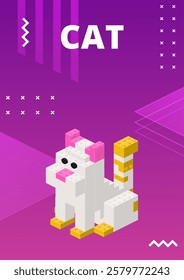 Cat poster for print and design. Vector