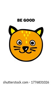 Cartel de gato. Imagen de la ilustración del vector.