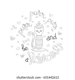 Cat princess wearing a crown