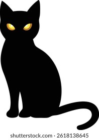 Cat Profile Silhouette Vector - Minimalist Pet Art for Wildlife and Graphics.