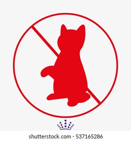 cat, prohibition, icon, vector illustration EPS 10