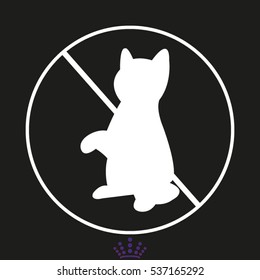 cat, prohibition, icon, vector illustration EPS 10