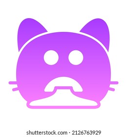 Katzenpuffer-Glyph-Farbsymbol-Design
