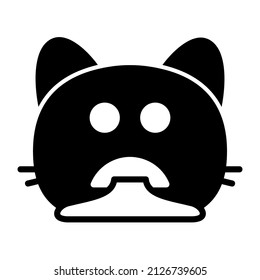 Cat Puke Glyph Icon Design