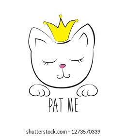 Cat queen cute print