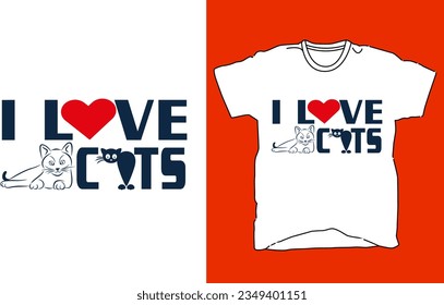 Cat Quote Style Art T-shirt Design. Lettering, Cat T-shirt, Poster, Banner, Sticker, Mug, Vector Template Illustration, Quote Design. For Man and Woman