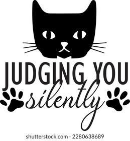 Cat Quote SVG Vector Illustrator Design 
