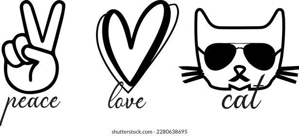 Diseño del ilustrador vector SVG de citas de Cat 