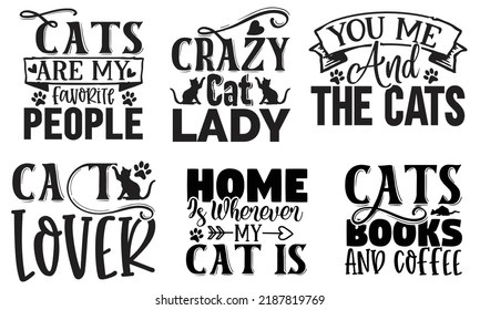Cat Quotes SVG Cut Files Designs Bundle.
