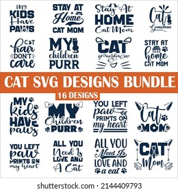 CAT Quotes SVG Designs Bundle.CAT  quotes SVG cut files bundle, CAT   quotes t shirt designs bundle, files, eps files, paws  SVG bundle