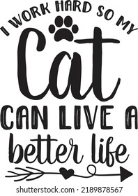 Cat Quotes SVG T-Shirt Design