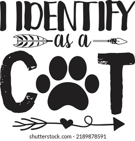 Cat Quotes SVG T-Shirt Design