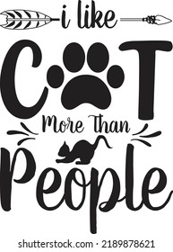 Cat Quotes SVG T-Shirt Design