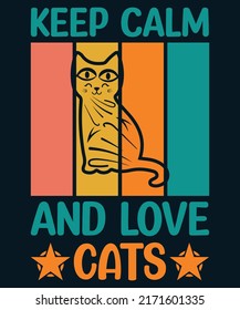 Cat Quotes T-shirt Design Vector