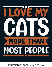 Cat Quotes T-shirt Design Vector