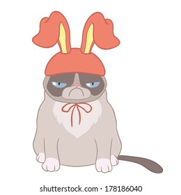 cat rabbit ears. Easter picture